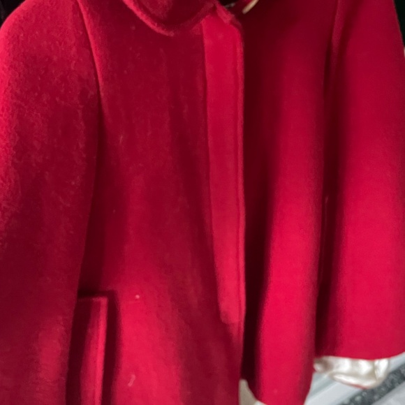 American Apparel Red Wool Cape - Picture 4 of 6